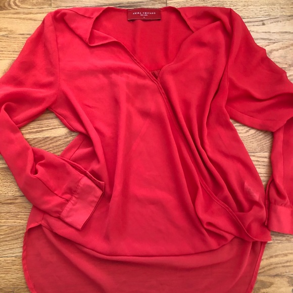 Two Akira chiffon blouses $15 for both - Picture 1 of 4